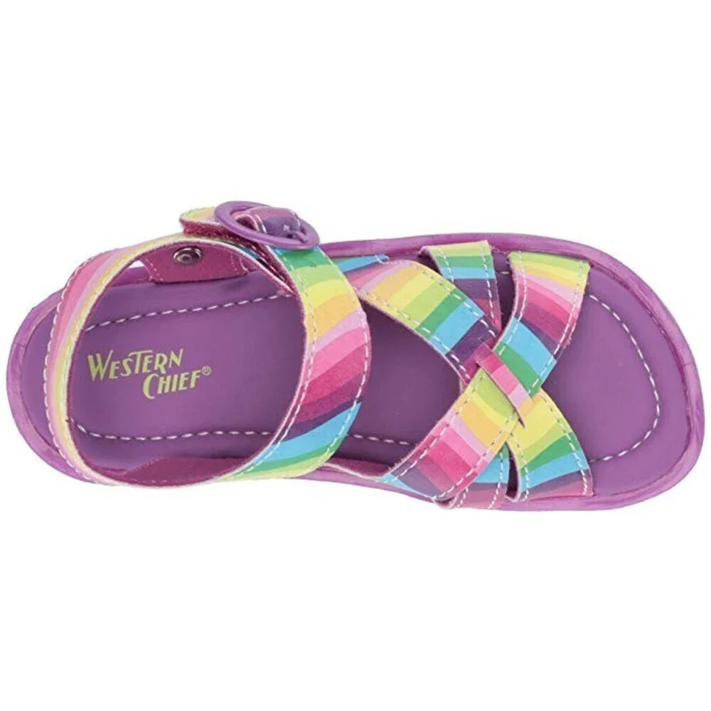 Western Chief Sandbox Sandal Toddler 5 Multi Round Toe Adjustable Strap JOBB2093